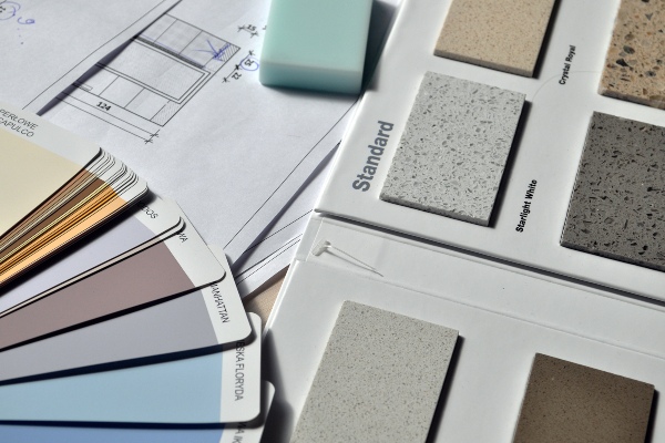 The different types of sample tiles and paints in Abbotsford BC