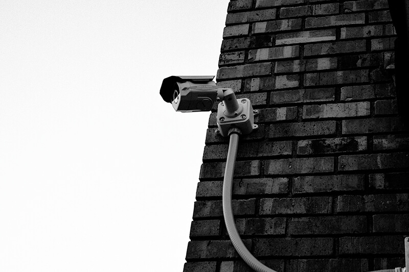 Security cameras are on the building to ensure home insurance safety in British Columbia